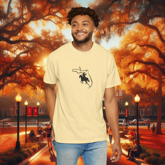 T-Shirt with Tally Design, Casual Wear, Gift for Sports Fans, College Apparel, Summer Fashion, State Pride Tee