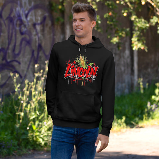 Lincoln Graffiti Hoodie — King Design Streetwear Pullover