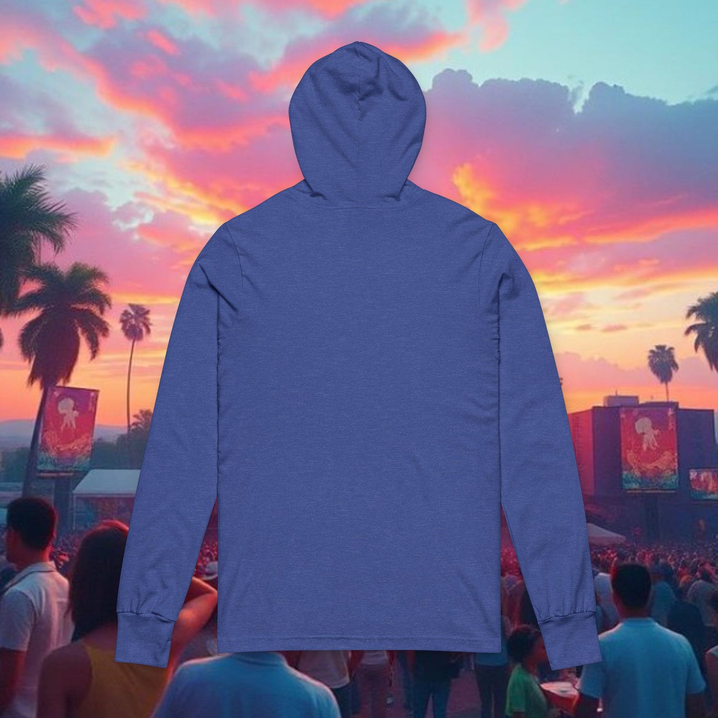 Unisex Festival Vibes Hoodie, Comfortable Long Sleeve Tee for Concerts, Music Festivals, Casual Outing, Gift for Music Lovers