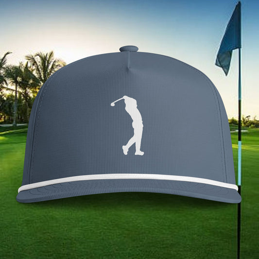 Golf Swing Rope Cap — Sunwashed Golf Hat with Rope Trim