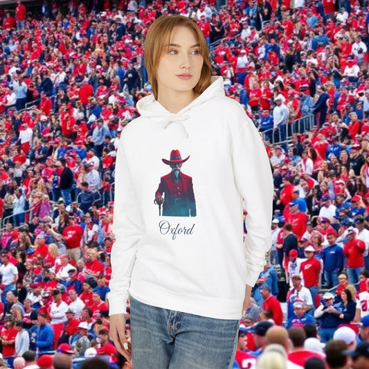 Oxford Lightweight Hoodie, Unisex Casual Wear, Perfect for Game Days, Gift for Sports Fans, Western Style Sweatshirt