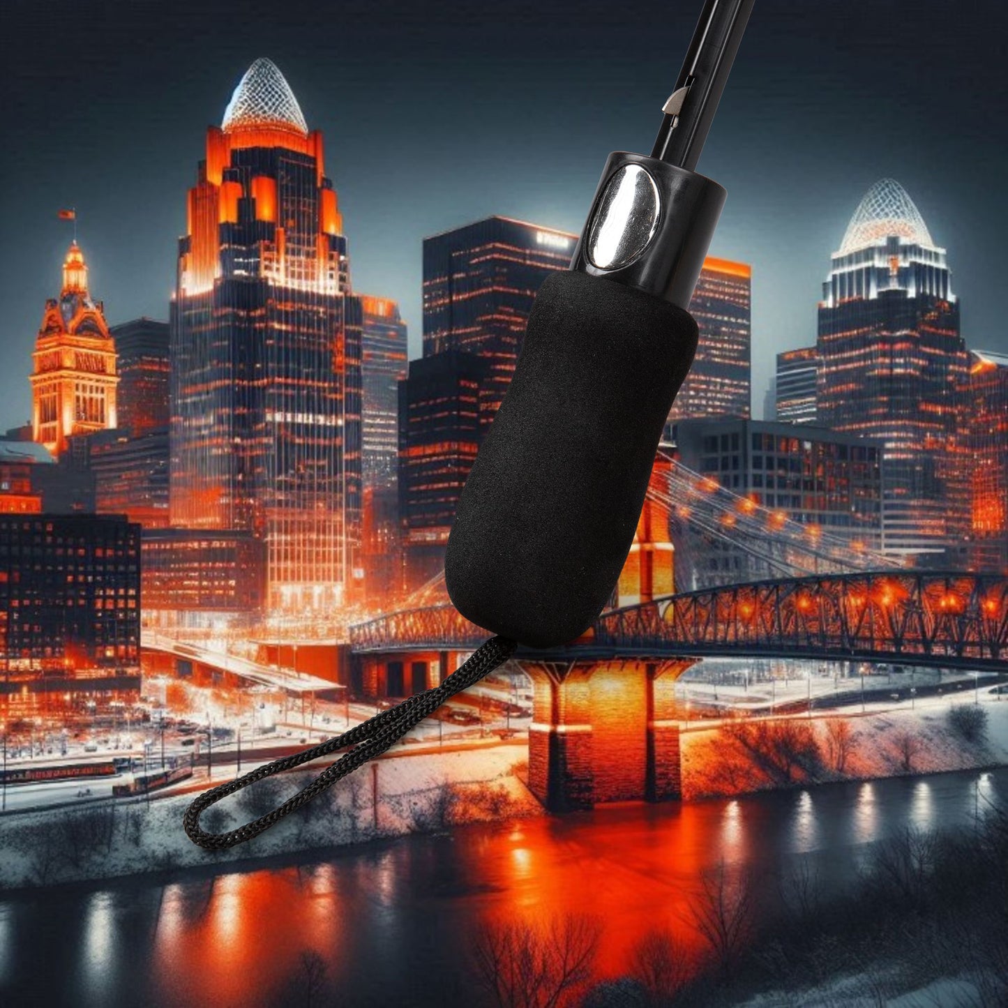 Bengal Tiger Foldable Umbrella | Unique Traveler Gift, Rain Gear, Stylish Accessories, Gameday Essentials, Cincinnati Ohio