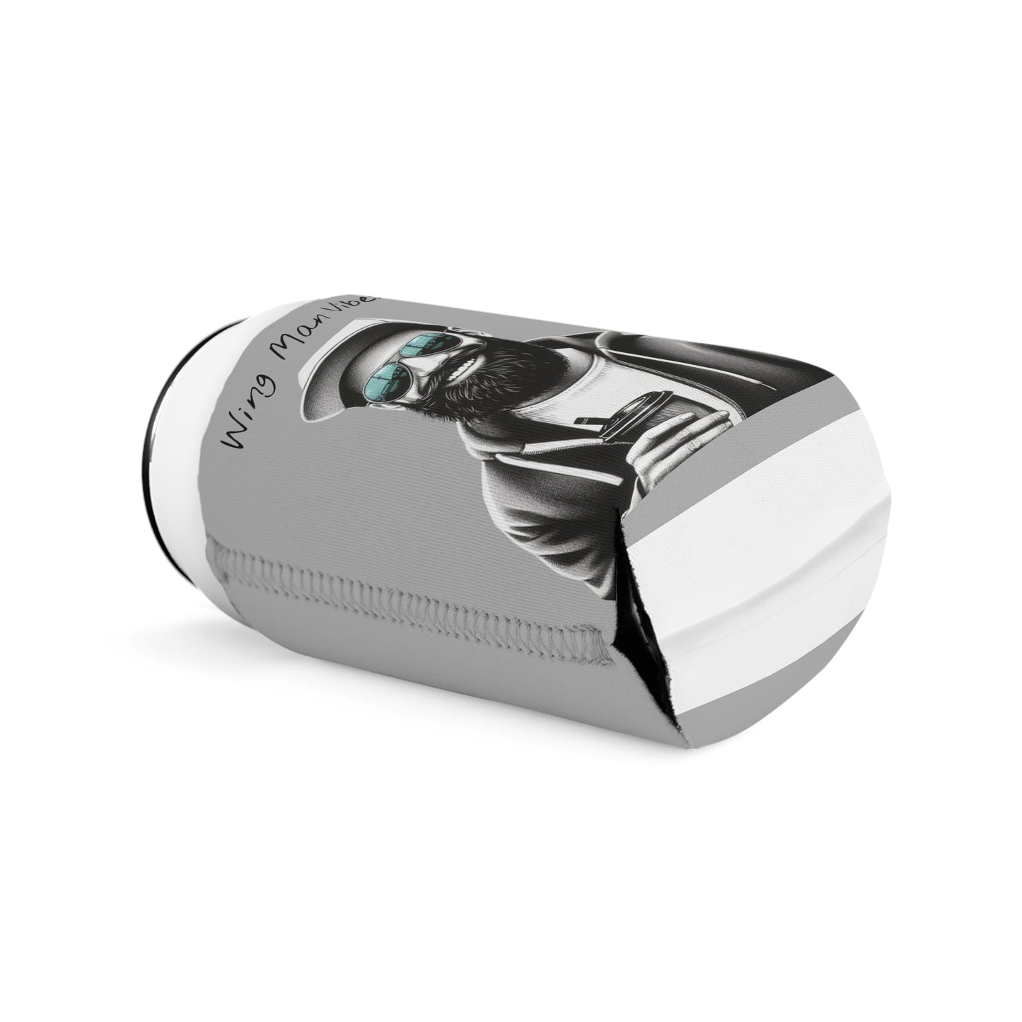 Wing Man Vibes Can Cooler Sleeve | Funny Gift for Men | Party Accessory | BBQ or Beach Cooler | Unique Beverage Holder | Groomsmen Favor