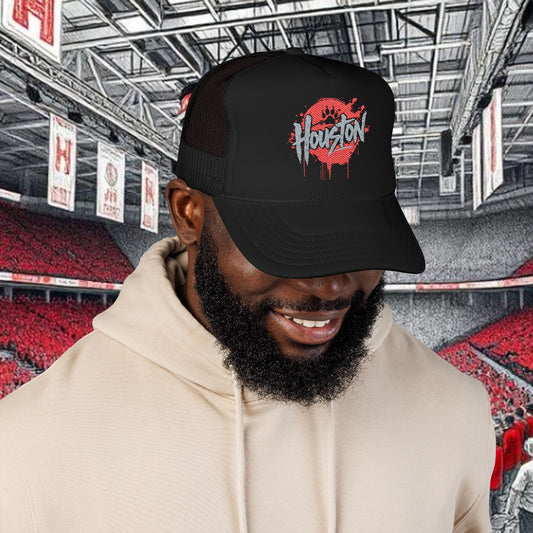 Houston Graffiti Trucker Hat — Embroidered Foam Cap