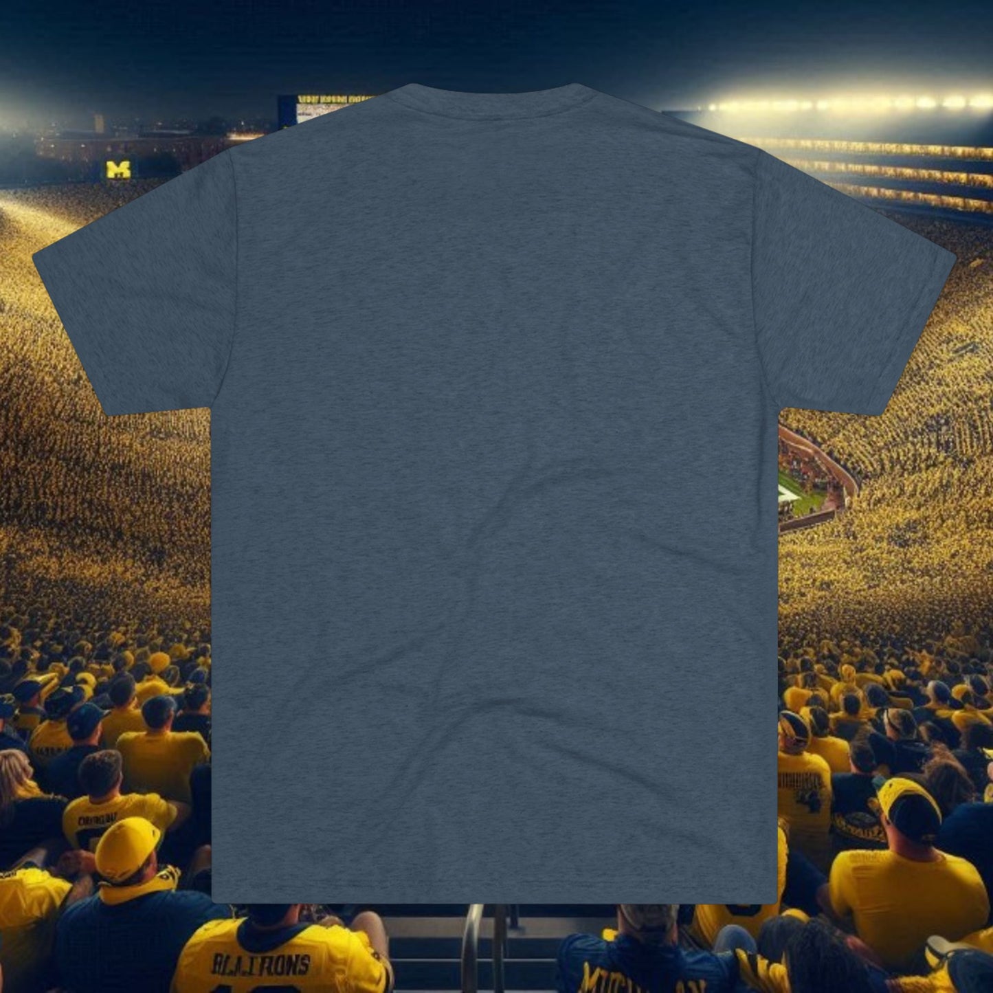 Ann Arbor Script Tee — Vintage Maize & Blue University T‑Shirt, Perfect for Gameday