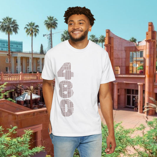 Tempe Trident Tee — 480 Vertical Number Front, Tempe Graphic Back