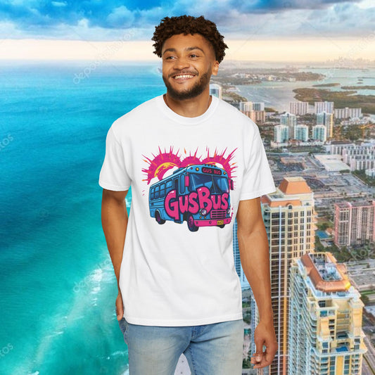 GusBus Vintage T-Shirt - Colorful Art Tee for Baseball Fans, Festival Wear, Summer Casual, Graphic Tee, Unique Gift Idea