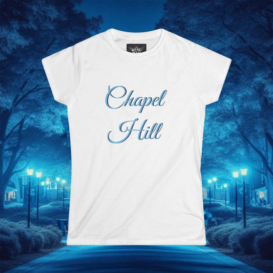 Chapel Hill Women's Tee, Softstyle T-Shirt, College Spirit Wear, Casual Wear, Gift for Students