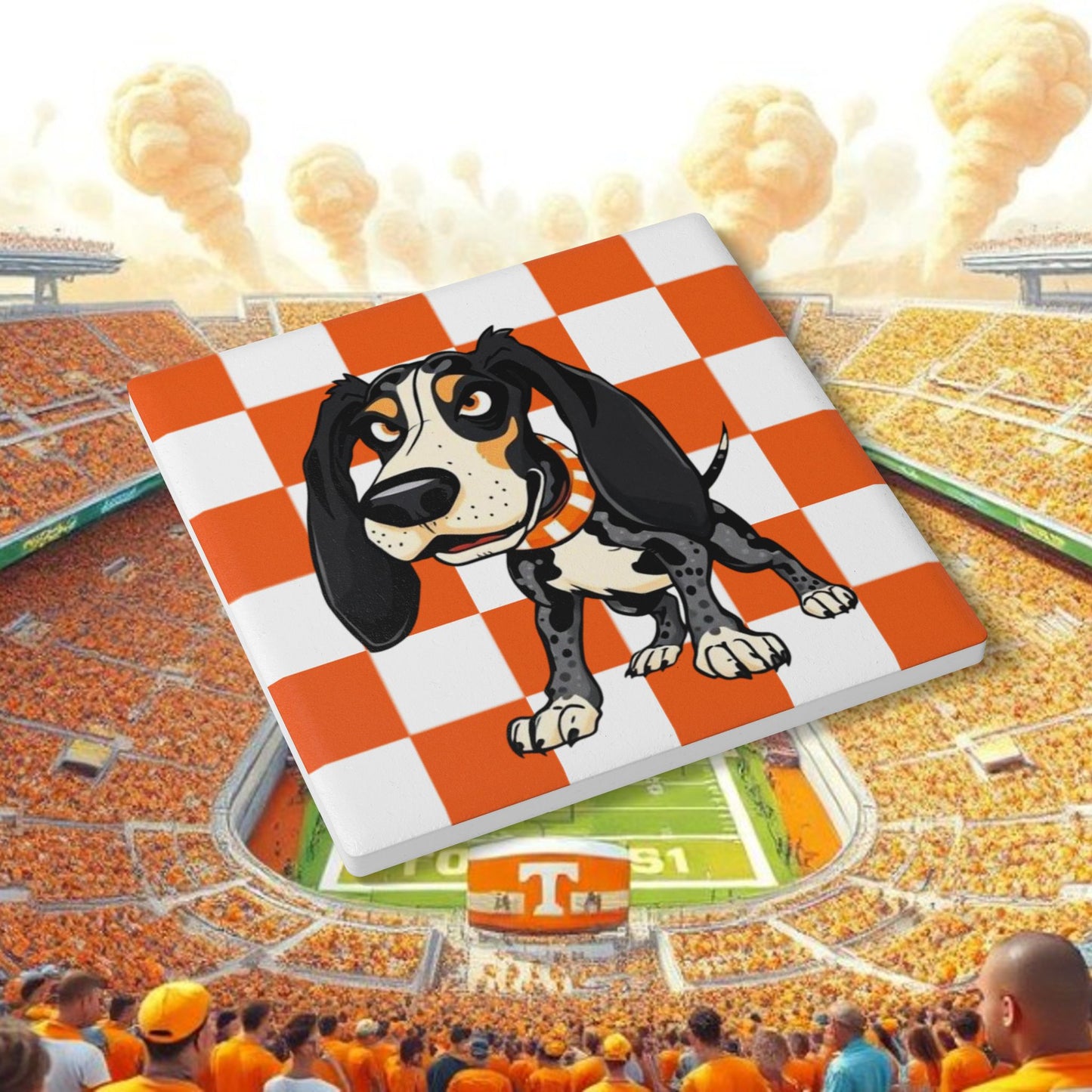 Ceramic Coaster Set | Cute Home Decor Gift for Sports Fans, Mancave Accessories