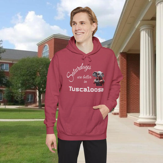 Tuscaloosa Saturdays Hoodie, Unisex Casual Wear, Gift for College Students, Game Day Apparel, Relaxed Style