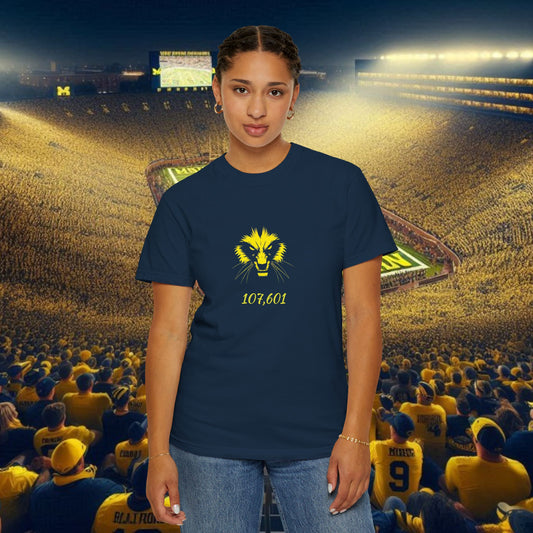 The Big House T-Shirt with Lion Design, Casual Wear, College Sports Apparel, Gift for Him/Her, Graphic Tee for Events, Fan Merchandise