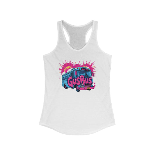 GusBus Women's Racerback Tank - Fun Summer Top, Festival Wear, Travel Shirt, Gift for Her, Bohemian Style
