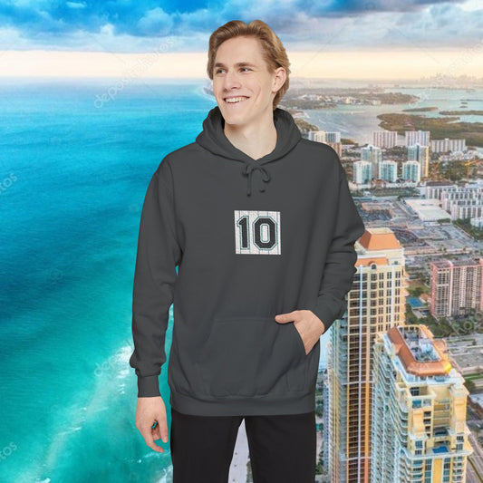 Teal Retro Legends Garment-Dyed Hoodie with 10 Design, Stylish Hoodie, Casual Wear, Unique Gift, Trendy Apparel
