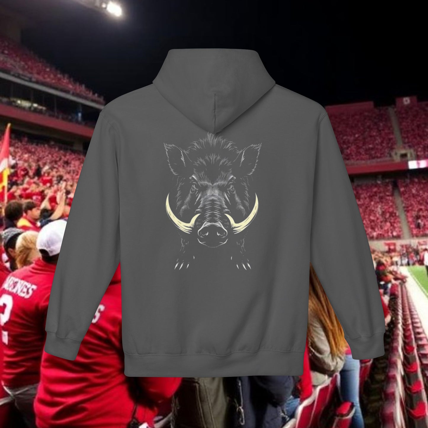 Boar Graphic Hoodie — Rugged Wild Boar Illustration with '479' Chest Print