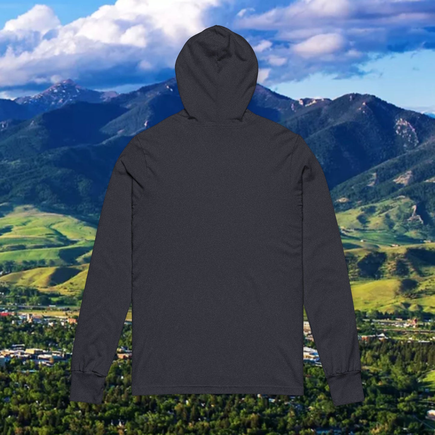Montana State Outline Unisex Hoodie, Comfortable Long Sleeve Tee, Outdoor Adventure Apparel, Perfect for Gifts, Year-Round Wear