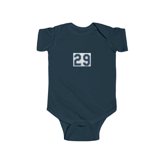 Big Dumper Baby Jersey Bodysuit with Number Design, Adorable Infant Outfit, Baby Shower Gift, Newborn Apparel, Personalized Baby Clothes