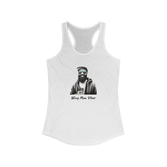 Wing Man Vibes Racerback Tank for Women | Summer Style, Workout Top, Gift for Her, Beachwear, Graphic Tee, Casual Fashion