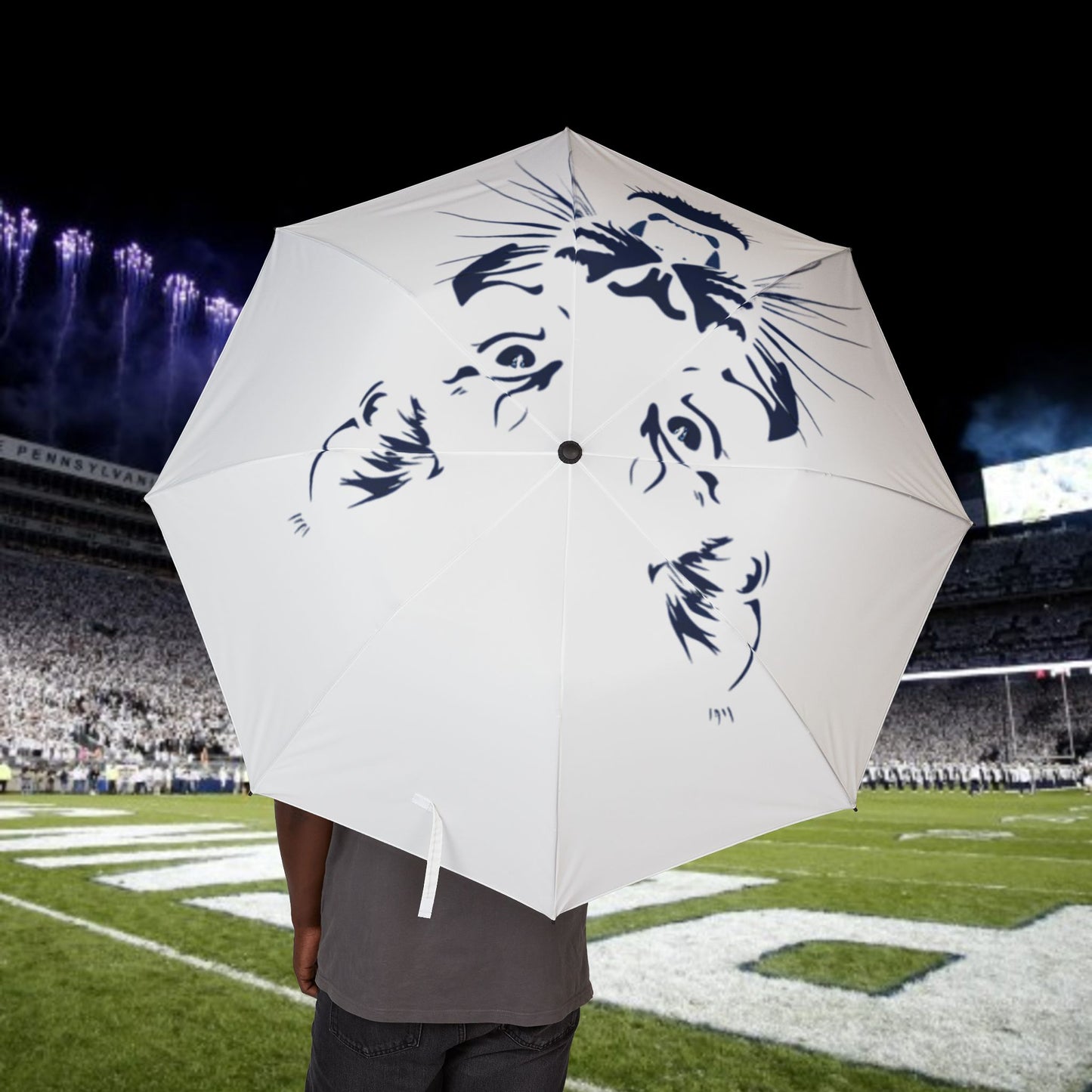 Rain Umbrella, Travel Umbrella for Rain & Sun, Lightweight Compact Umbrella, Unique Gift for Football Fans