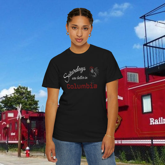 Columbia Saturday T-Shirt, Unisex Tee, Gift for Columbia Lovers, Comfortable Casual Wear, Crew Neck Shirt, Weekend Vibes