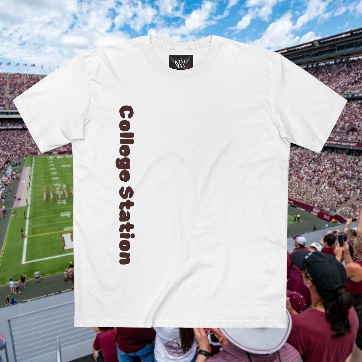 College Station 12th Man Adult Staple Tee, Trendy College T-Shirt, Perfect for Students, Unique Graduation Gift, Comfy Everyday Wear