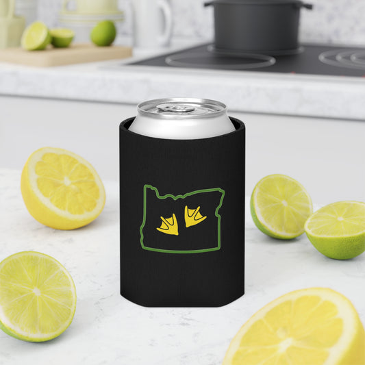 Duck Foot Print Can Cooler, Unique Beverage Holder, Oregon Tailgate Accessory, Outdoor Party Favor, Gift for Beer Lovers