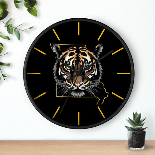 Tiger Wall Clock - Perfect for Missouri Residents, Home Decor, Gifts, and Unique Accents