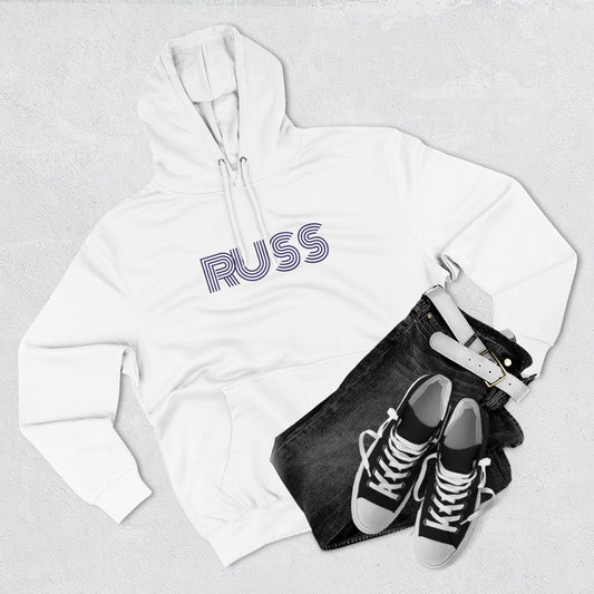 Russ Fleece Hoodie with RUSS Design, Perfect for Relaxation, Gifts, and Casual Outings, Urban Fashion, Rapper Hoodie