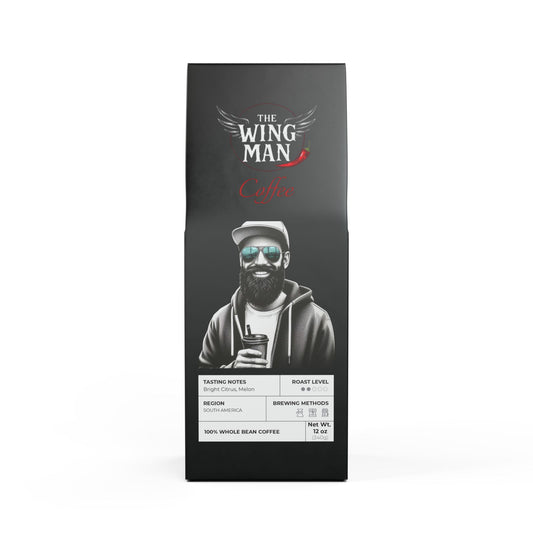 Coffee Lover's Gift, Colombia Roast, Sports Bettors, Light-Medium Roast Coffee, Wing Man Coffee