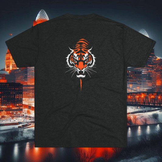 Cincinnati 513 Tiger T-Shirt — Vertical 513 Design with Fierce Tiger Graphic