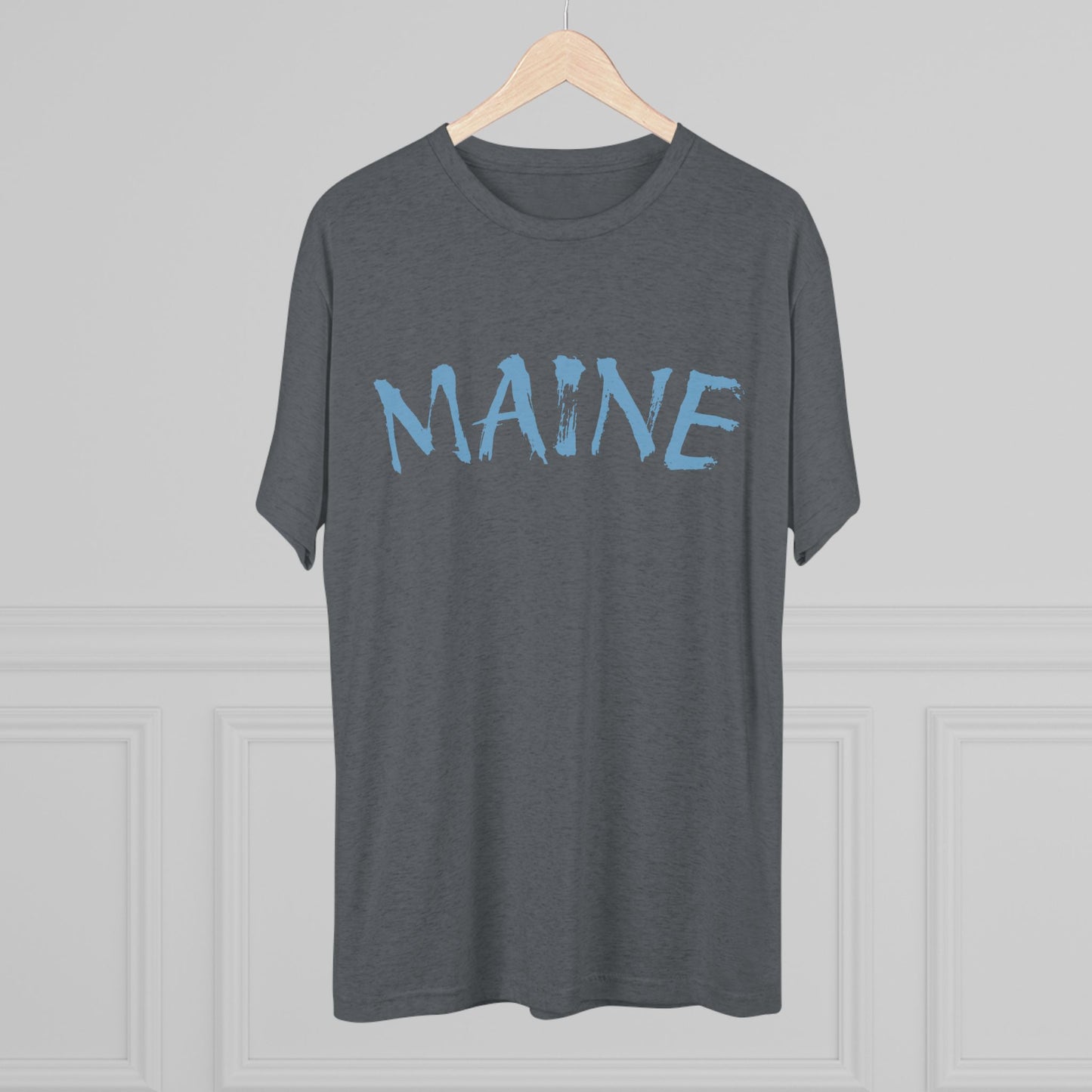 Maine Bear Paw Tee — Coastal State Graphic T-Shirt, Tri-Blend, Ultra Soft T-Shirt, Perfect for Gameday