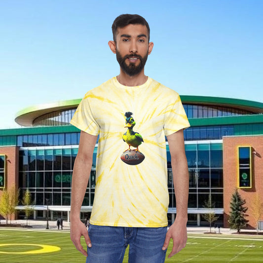 Vibrant Tie-Dye Football Inspired Tee, Fun Summer Shirt, Quirky Casual Top, Great for Festivals, Perfect Gift for Kids