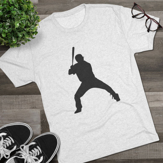 Baseball Batter Tee — Silhouette Front with Number 5 Back