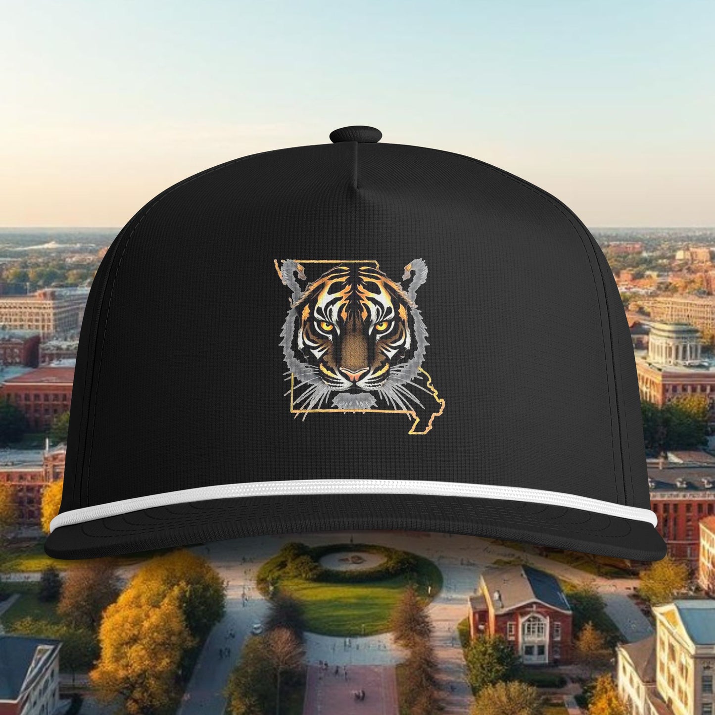 Tiger State Rope Cap — Vintage Sunwashed Embroidered Trucker Hat