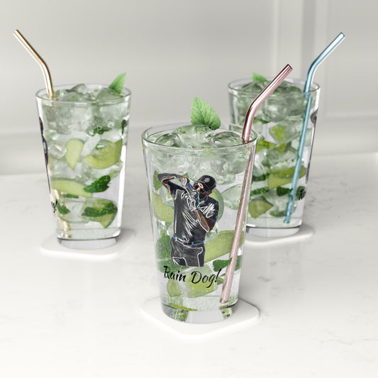 Rain Dog! Pint Glass - 16oz, Unique Drinking Glass, Fun Gift for Dog Lovers, Perfect for Celebrations, Customizable Drinkware