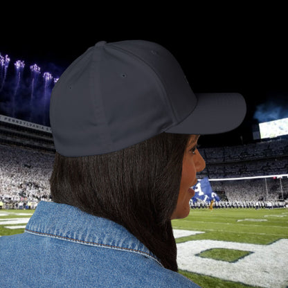 Fierce Silhouette Embroidered Hat - Stylish Closed-Back Structured Cap for Football Fans, Gameday, Tailgate, Unique Accessory
