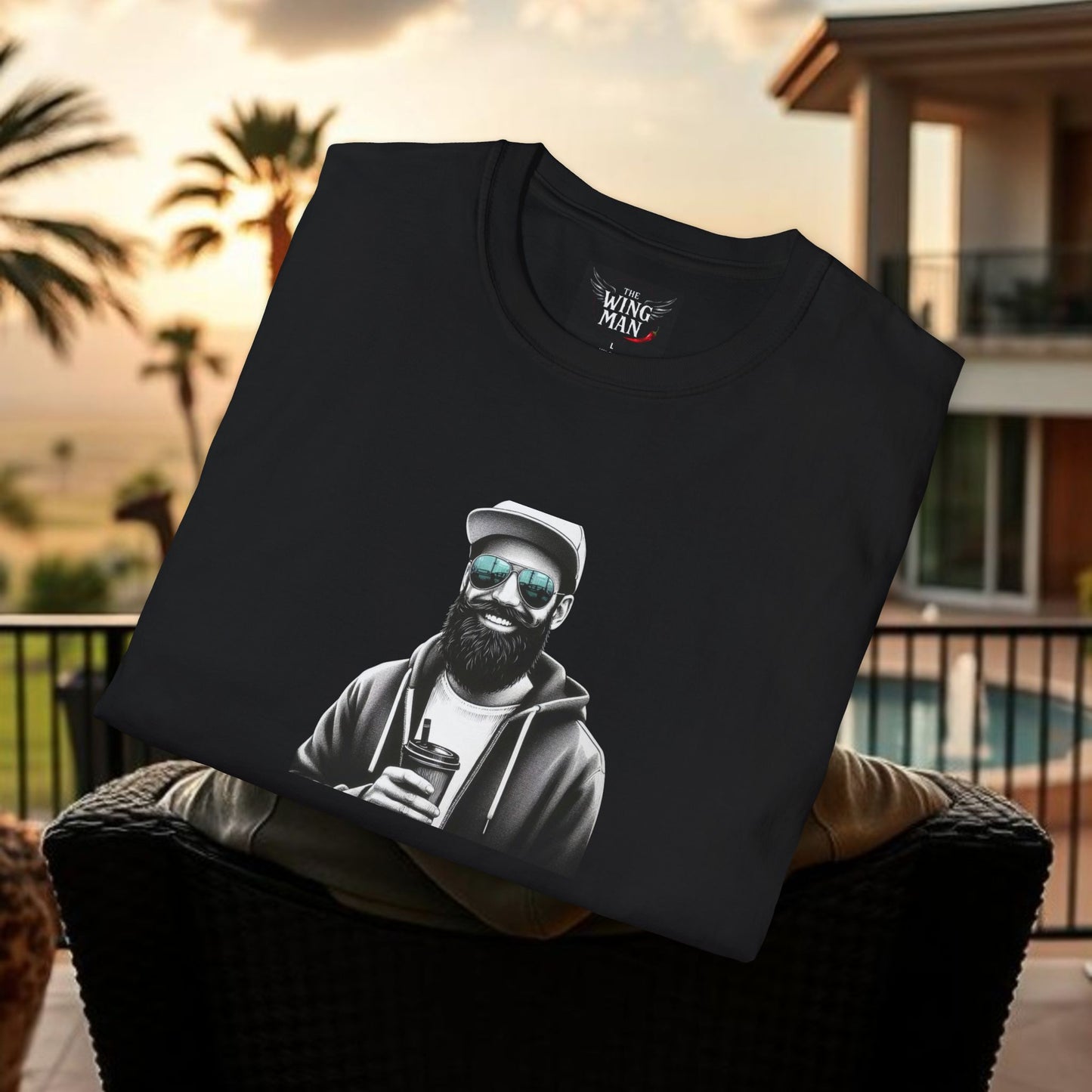 Wing Man Vibes Unisex T-Shirt, Angel Wings Tee, Gift for Him, Graphic Tee, Casual Shirt, Mens Top