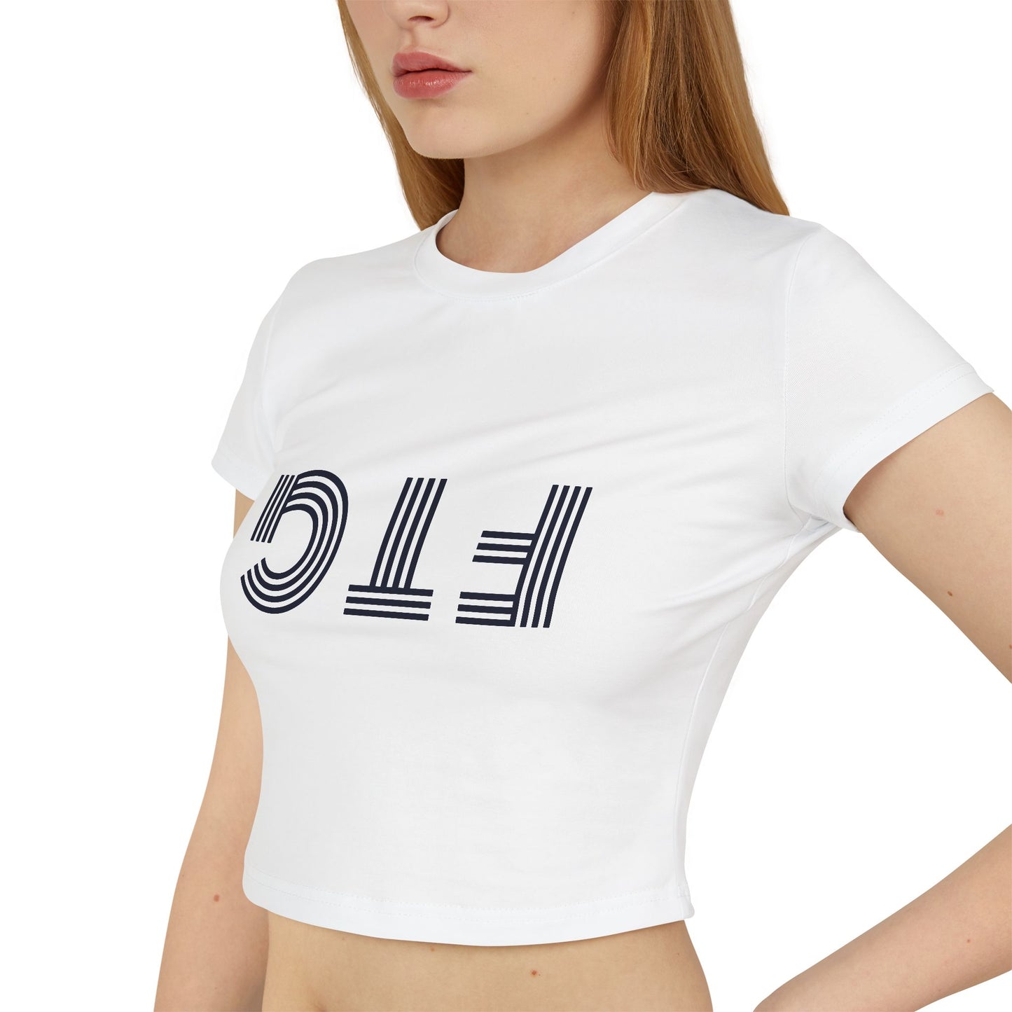 Upside Down FTG Stylish Women's Baby Tee - Trendy Crop Top, Casual Outfits, Birthday Gift, Bobcat Games, Everyday Essentials