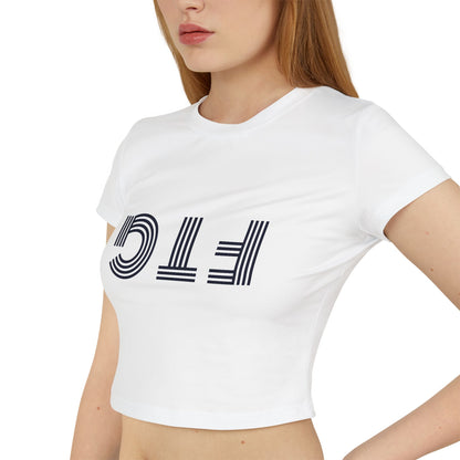 Upside Down FTG Stylish Women's Baby Tee - Trendy Crop Top, Casual Outfits, Birthday Gift, Bobcat Games, Everyday Essentials