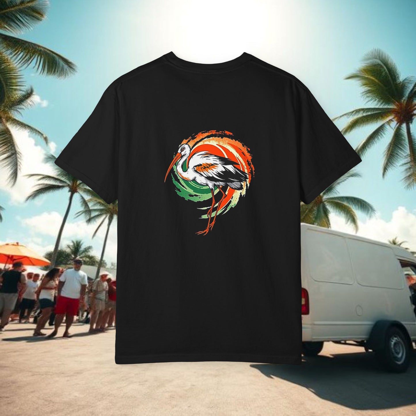 Miami Vibe Unisex Garment-Dyed T-shirt, Casual Wear, Summer Fashion, Nature Lovers, Beach Party, Gift Idea