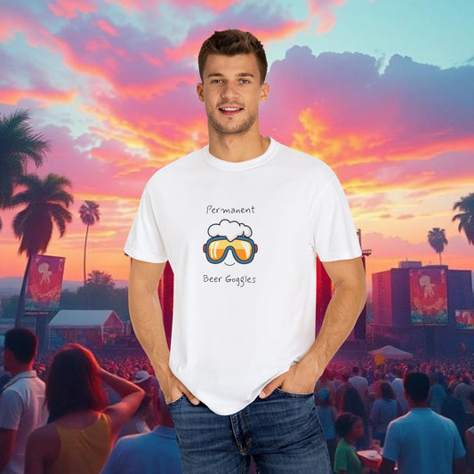 Unisex Beer Goggles Tee, Comedy T-Shirt, Festival Shirt, Funny Summer Tee, Barbecue Outfit, Gift for Beer Lovers