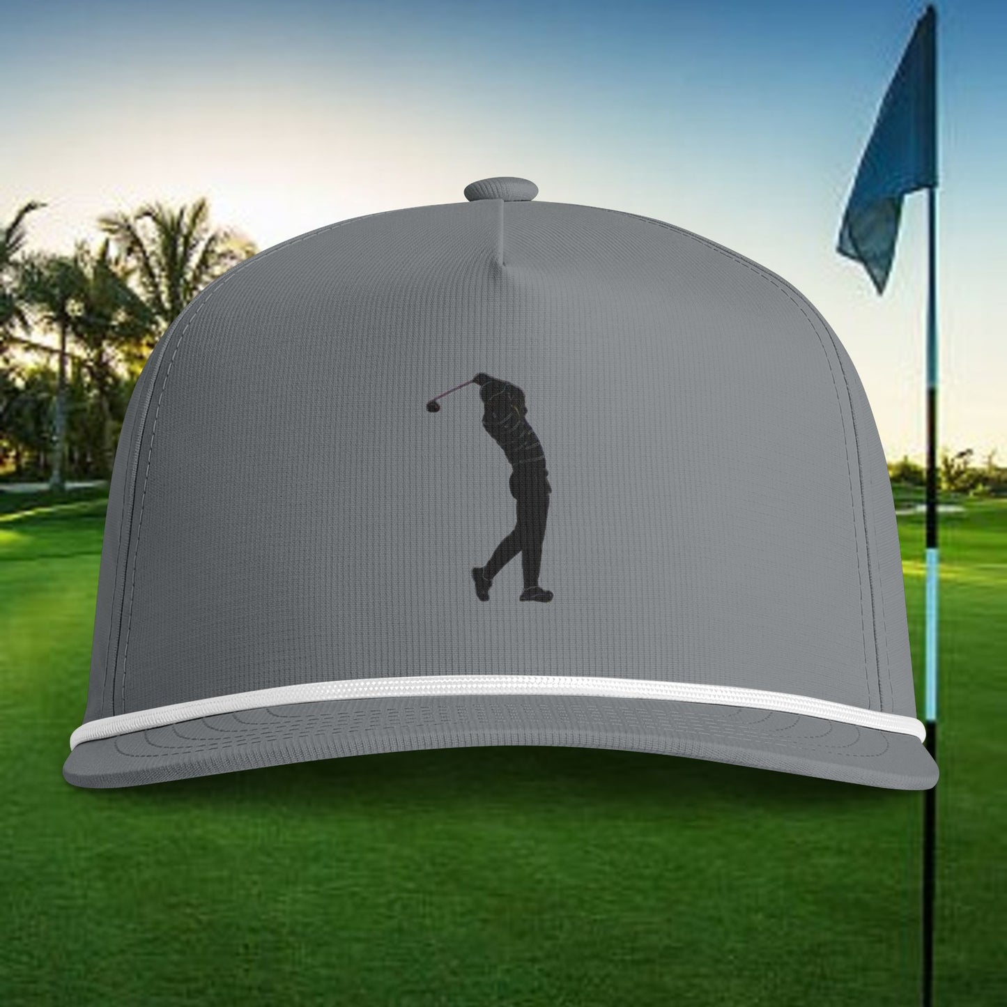 Golf Swing Rope Cap — Sunwashed Golf Hat with Rope Trim