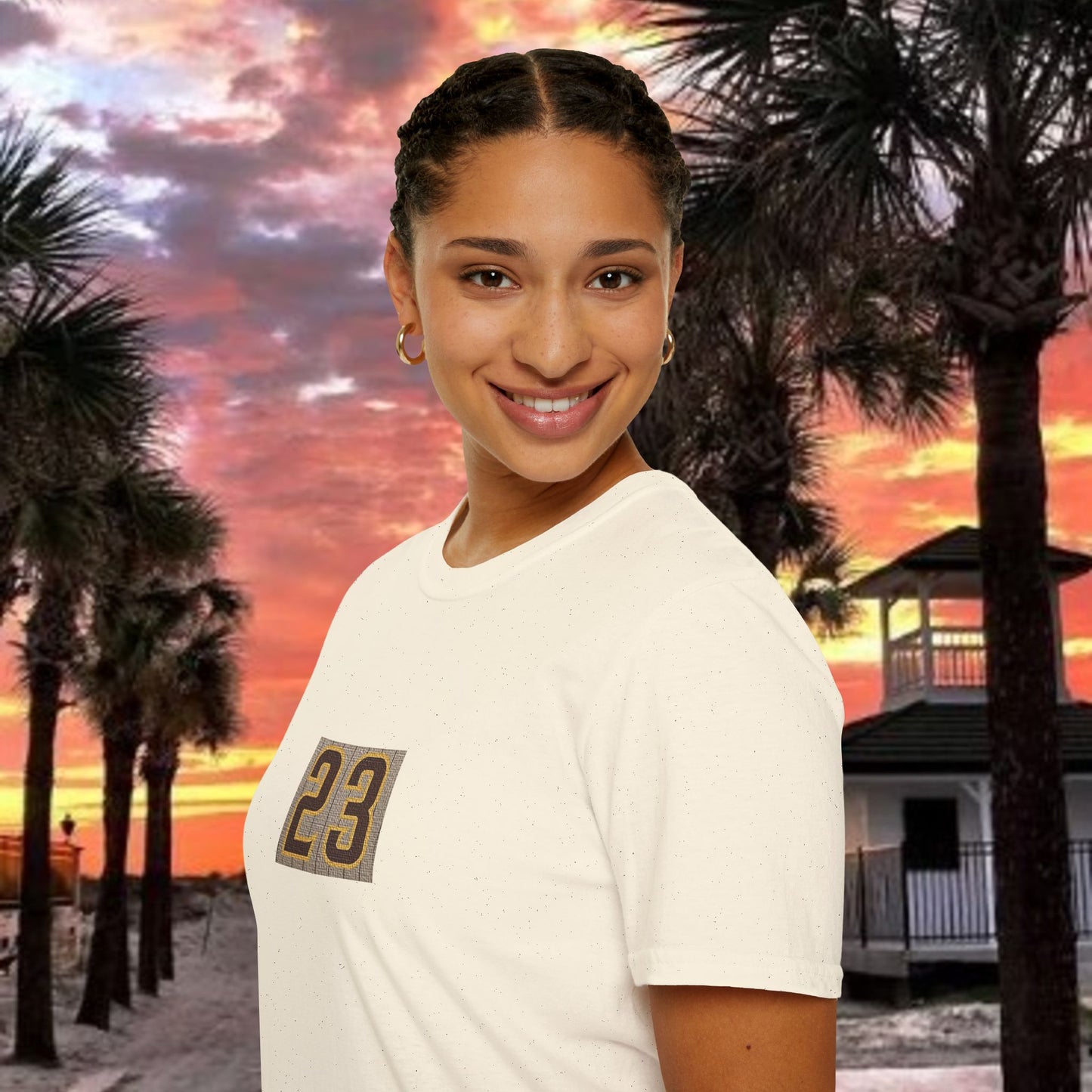 Baseball Stars Unisex Softstyle T-Shirt with Retro 23 Design, Casual Wear, Gift for Sports Lovers, Baseball Fans