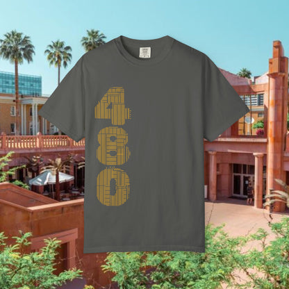 Tempe Trident Tee — 480 Vertical Number Front, Tempe Graphic Back