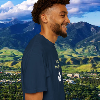 Unisex Garment-Dyed T-Shirt, I HATE the grizzlies, Bobcat Tee, Gift for Cat Fans, Casual Wear, Gameday Shirt