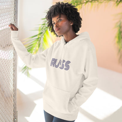 Russ Fleece Hoodie with RUSS Design, Perfect for Relaxation, Gifts, and Casual Outings, Urban Fashion, Rapper Hoodie