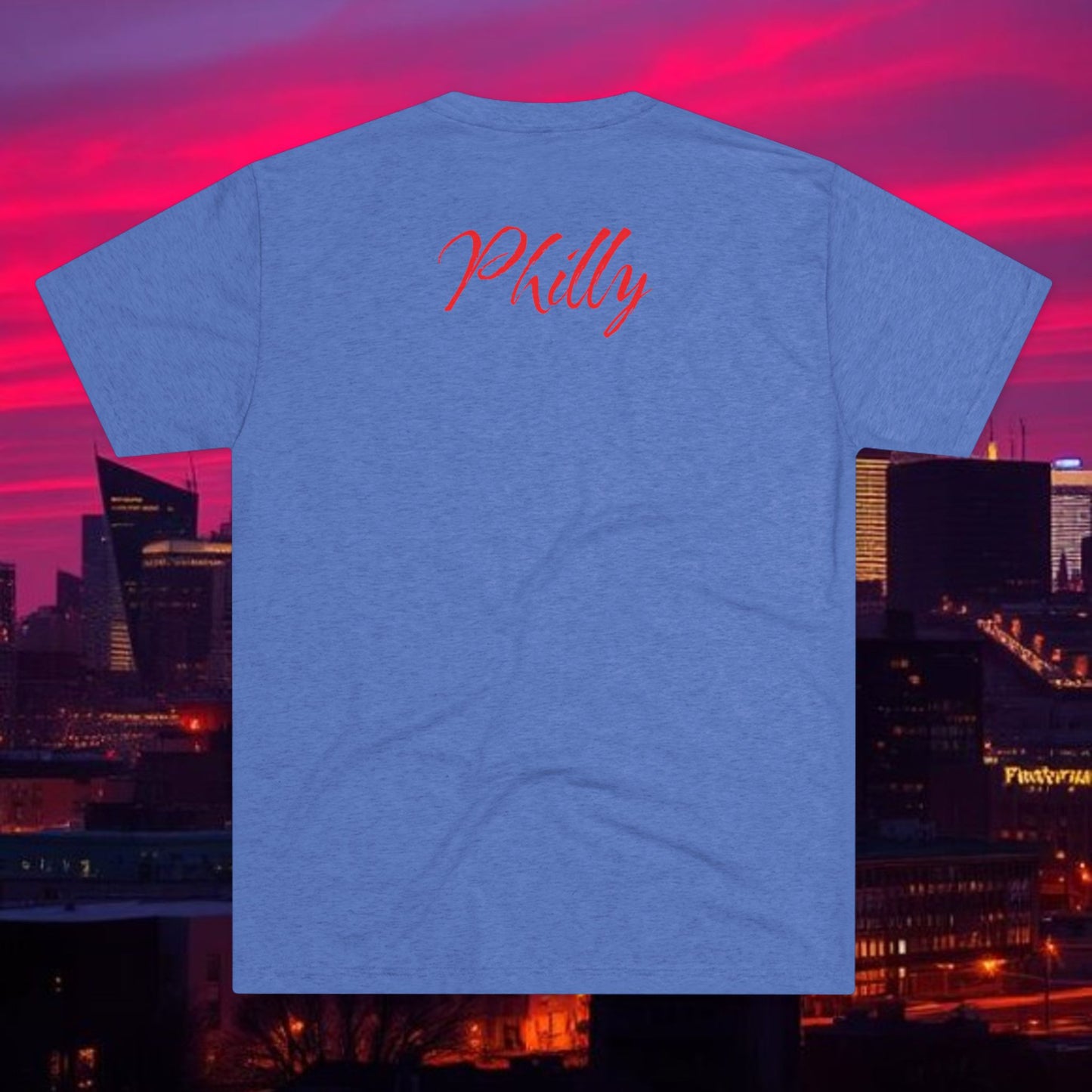 Legends Philly 3 Graphic Tee — Retro Number Front, Script 'Philly' Back