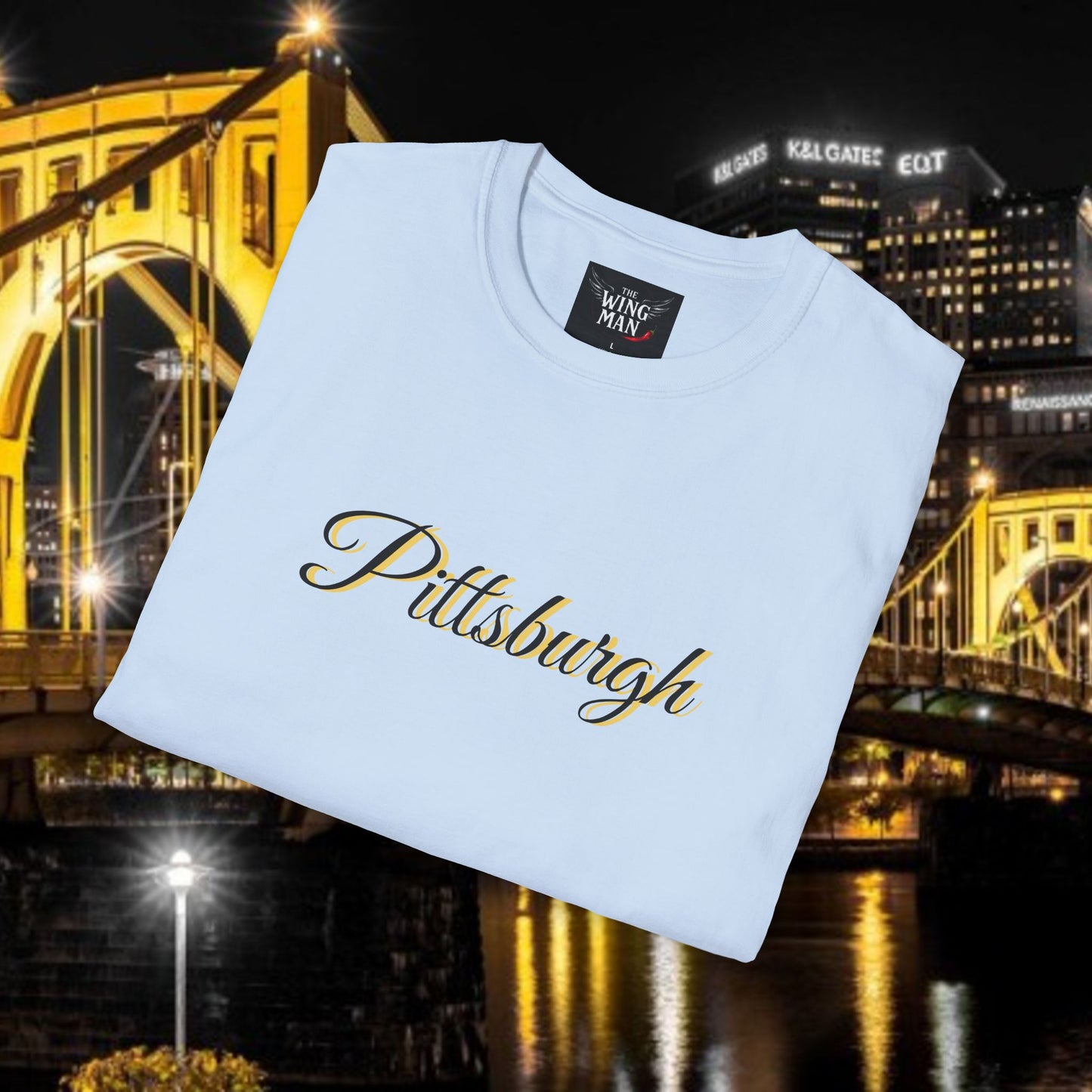 Pittsburgh Softstyle Tee, Unisex Graphic T-Shirt, Casual Wear, Sports Fan Apparel, Gift for Him/Her