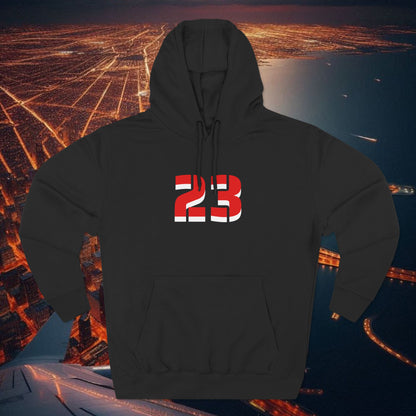 23 Fleece Hoodie, Stylish Sportswear for Game Day, Unisex Sweatshirt, Athletic Fashion, Cozy Hoodie, Perfect for Fans