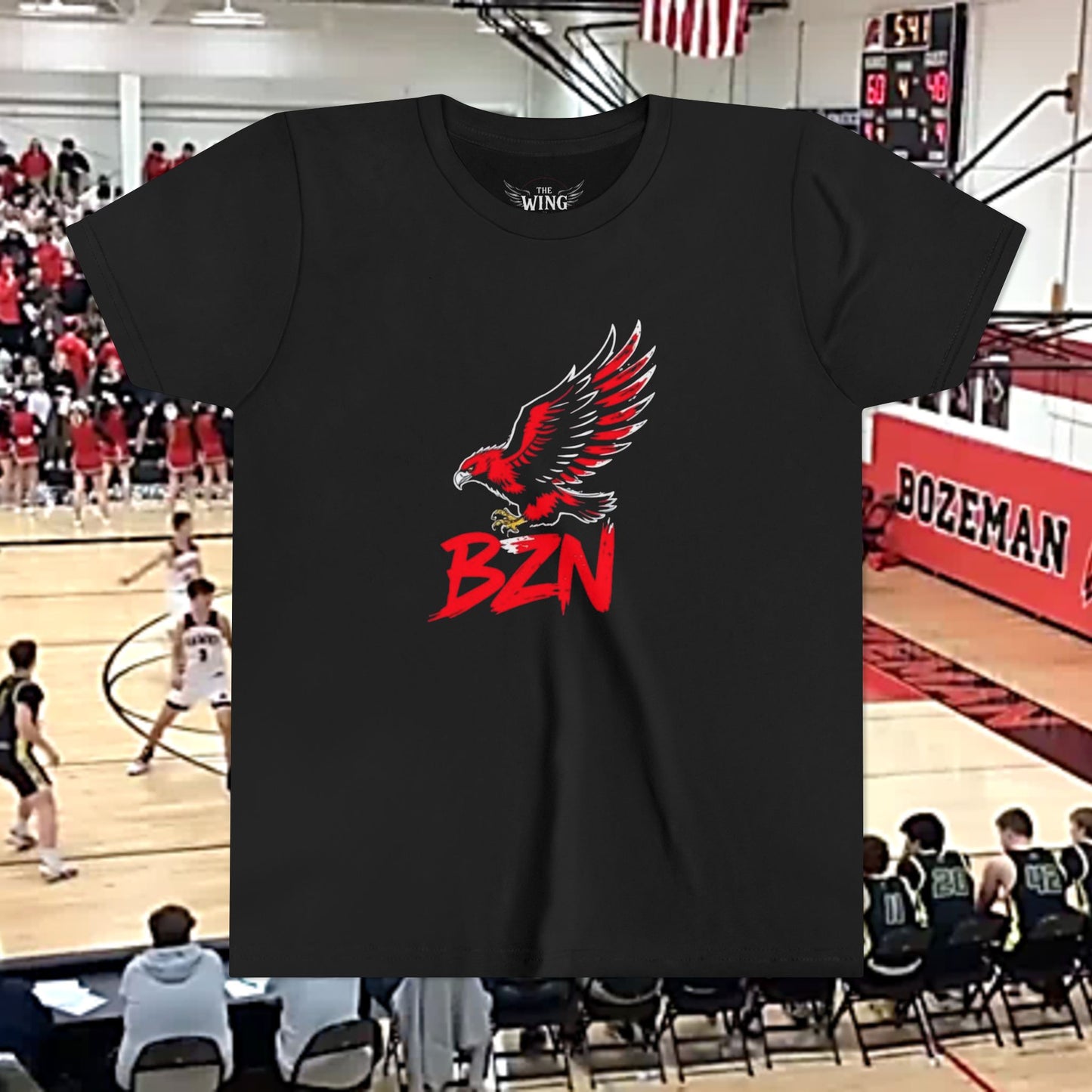 Bozeman Hawk Youth Tee - Perfect for School, Sports, or Everyday Wear, Kid's Apparel, Graphic Tee, Gifts for Young Hawk Fans