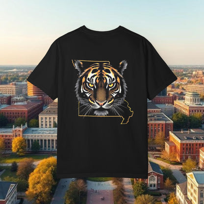 Columbia Missouri Tee, Unisex Garment-Dyed T-shirt, Missouri Pride Shirt, College Apparel, Unique Graphic Tee, Sports Fans